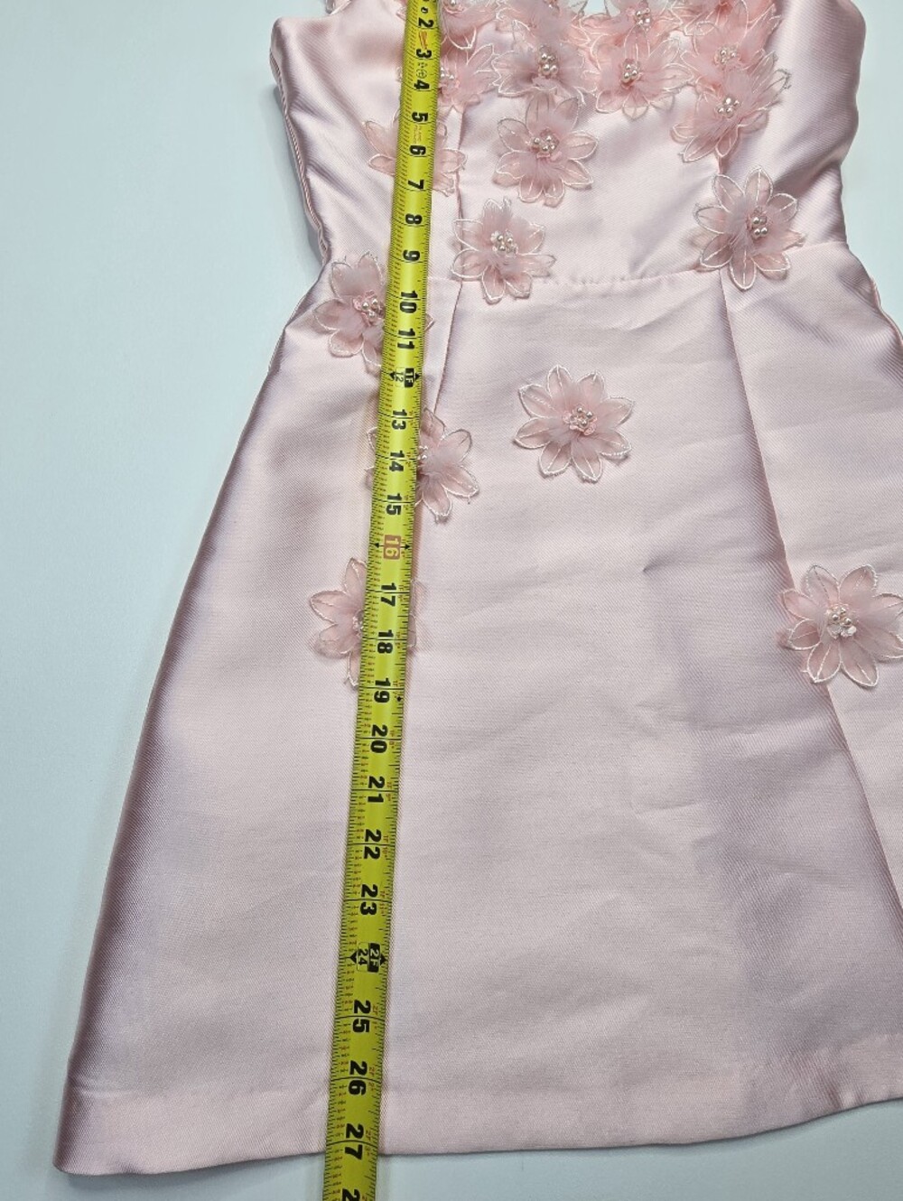 Elliatt x Revolve Elder Dress Blush Pink Satin 3D Floral Mini Dress Womens S - Picture 6 of 7